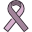 Purple ribbon icon.