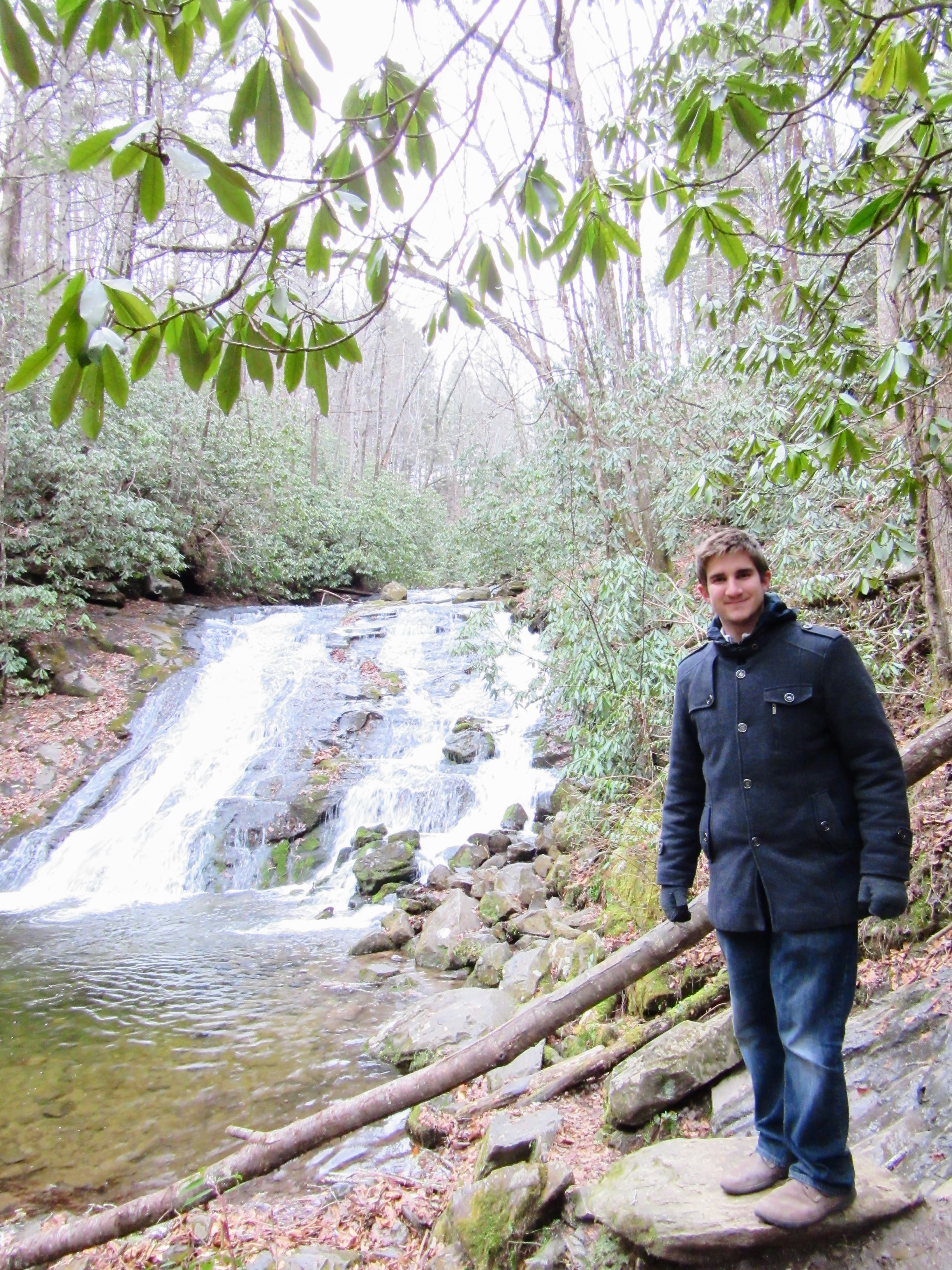 Mr. Meena at Indian Creek Falls in the GSMNP. | 100 Days Back Home.