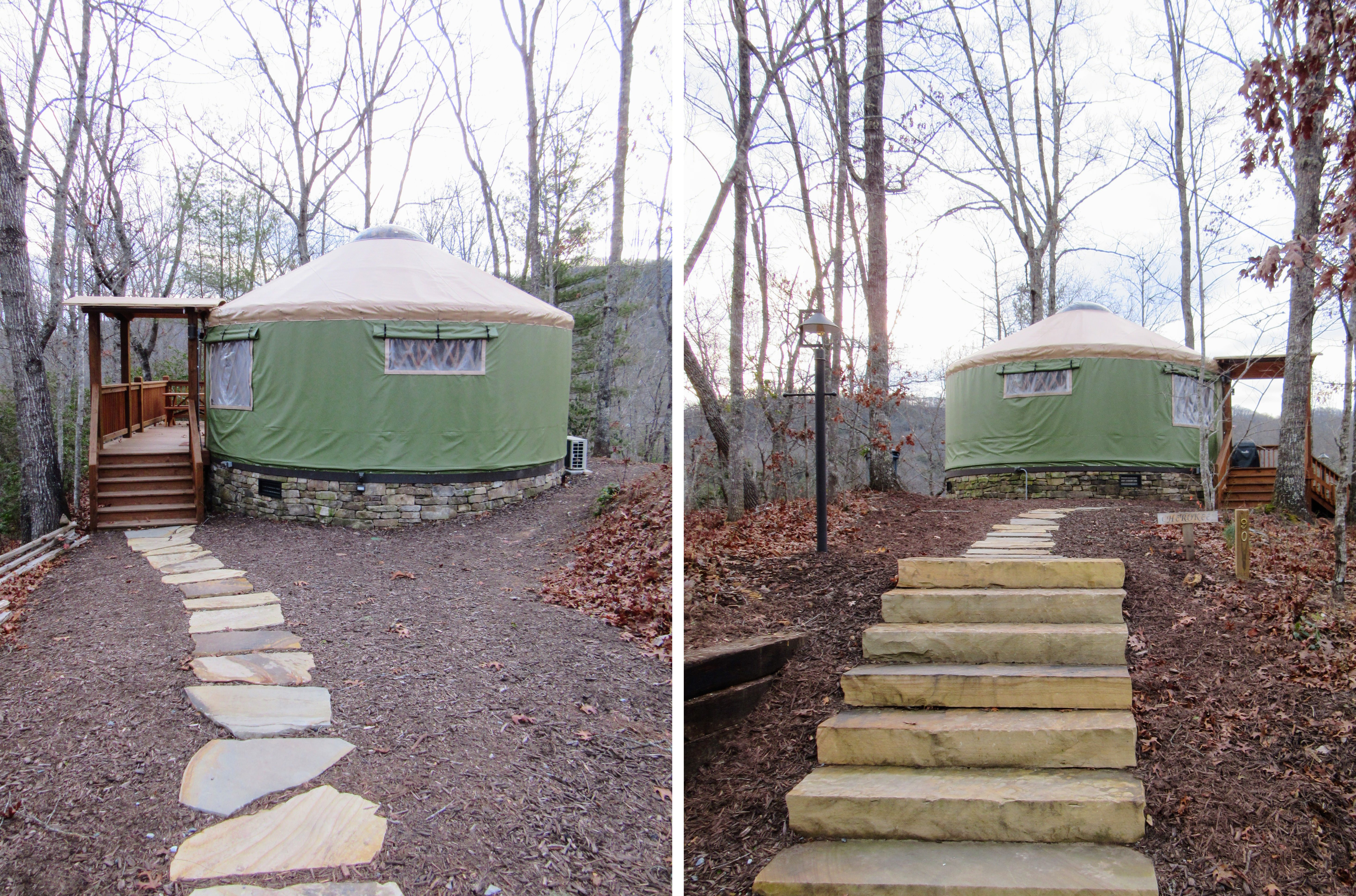 Insert: The smaller 20 foot yurts. | Glamping NC: the Sky Ridge Yurts.