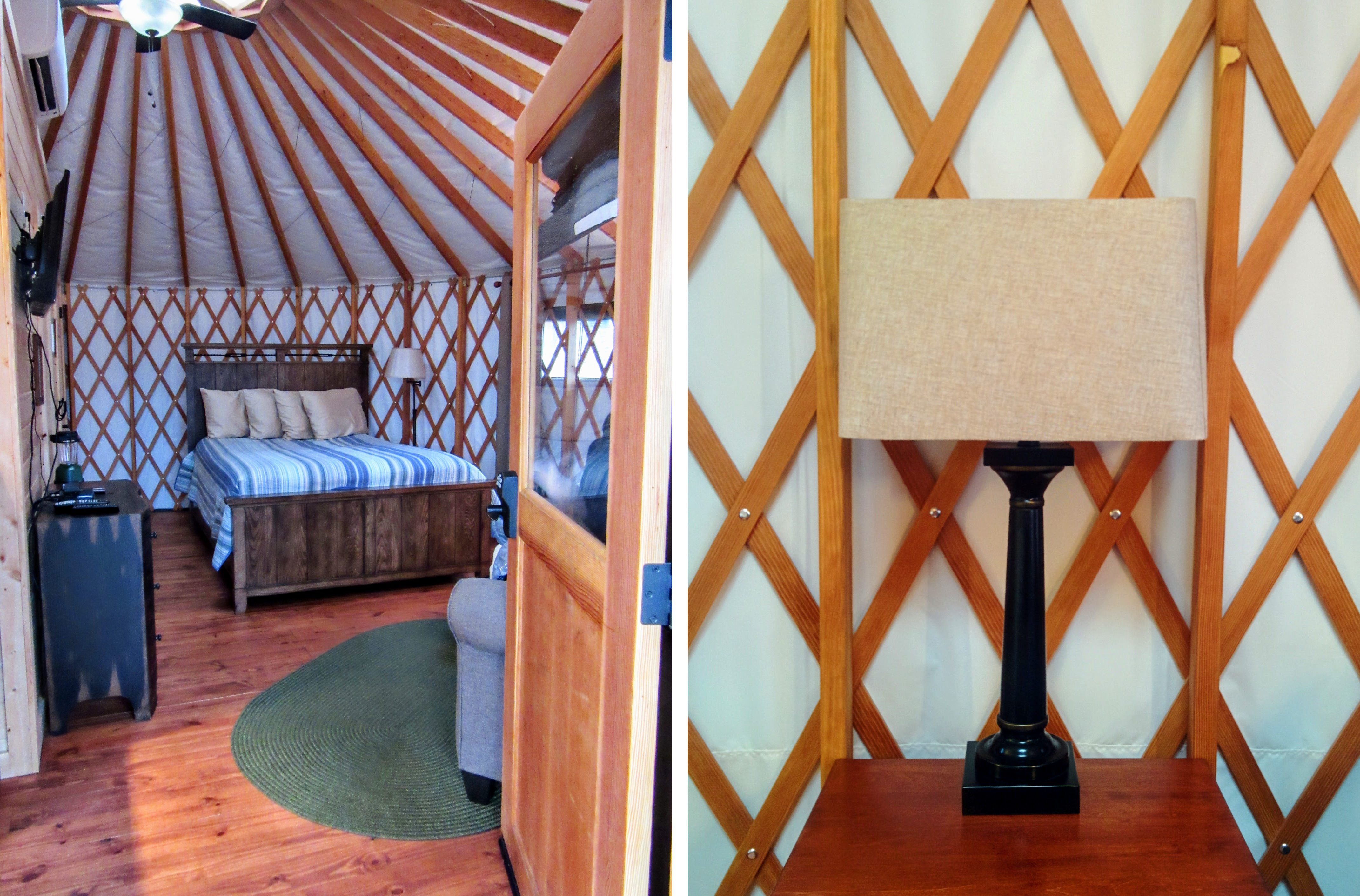 Inside our yurt. | Glamping at the Sky Ridge Yurts.