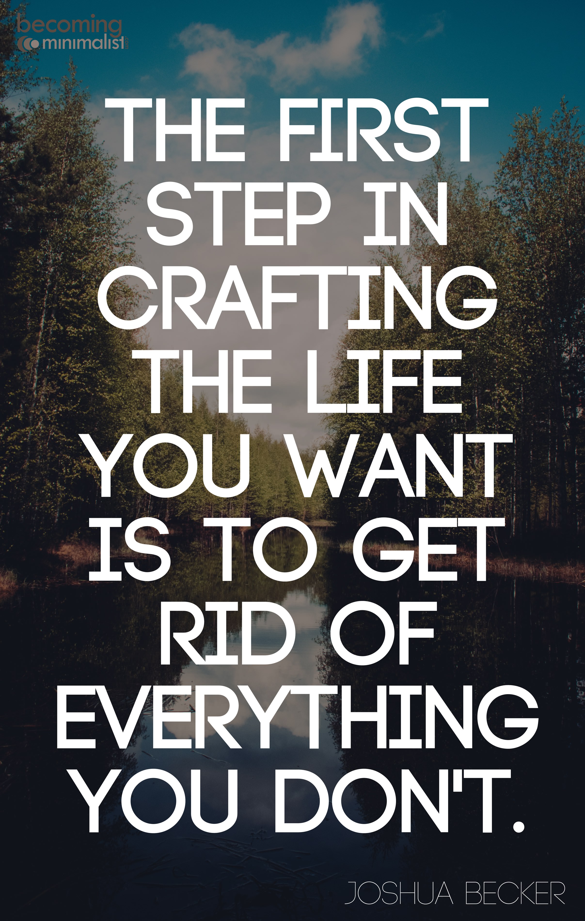 Crafting your life. | becoming minimalist