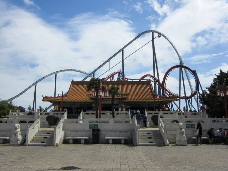 Visiting PortAventura Theme Park in Tarragona, Spain.