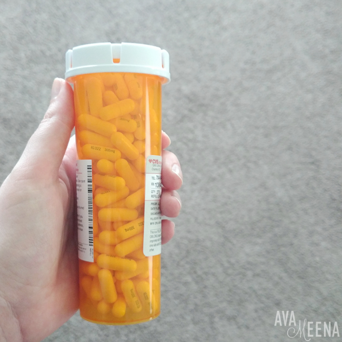 A large bottle of gabapentin. | 100+ Relatable Signs of Chronic Illness. 