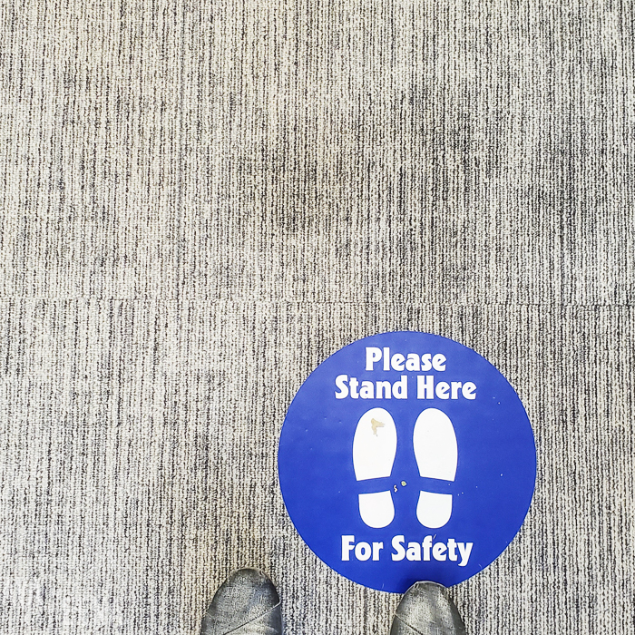 Six foot marker.