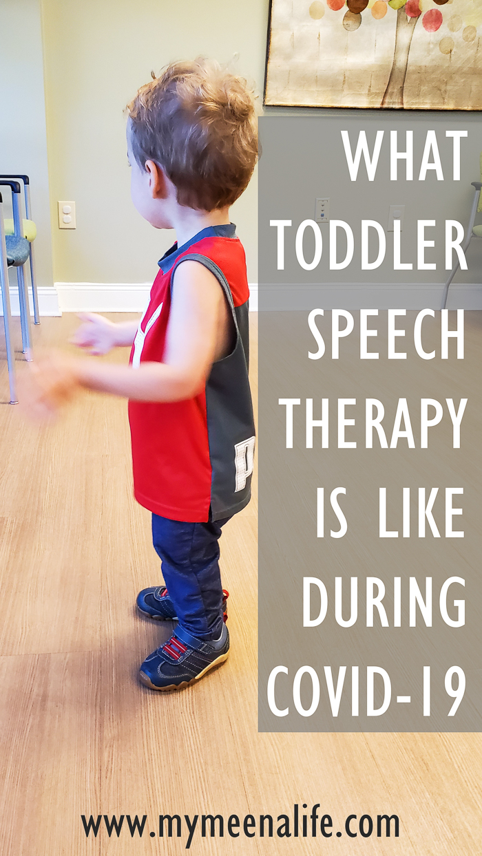 Speech therapy during COVID-19 with a toddler.