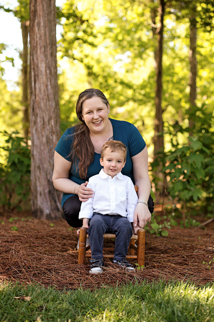 My 3-year-old and I during third trimester maternity photos