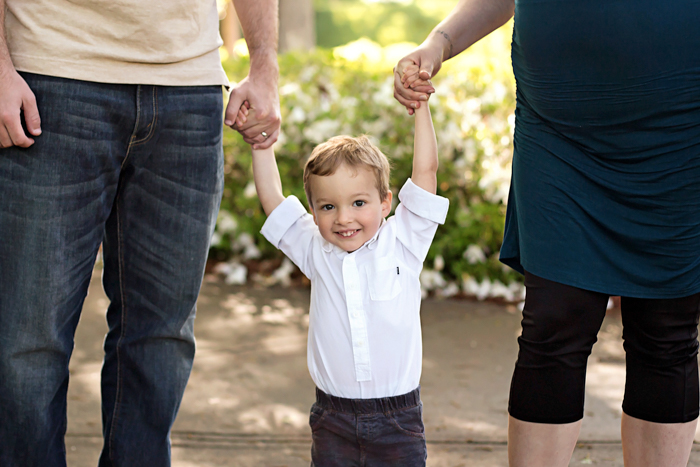 Family holding hands